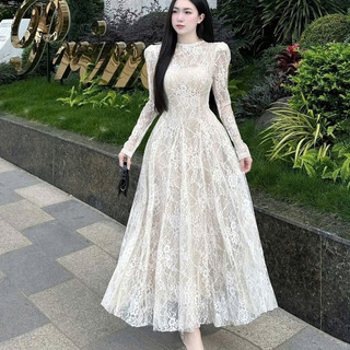 Váy dự tiệc thiết kế dáng chất hoa thêu bo chun nhẹ nhàng nữ MH6