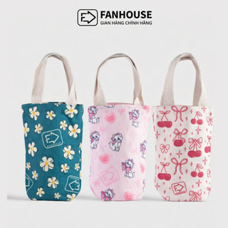 Túi đựng cốc giữ nhiệt, bình giữ nhiệt Fan House, chất liệu Canvas, chống thấm nước