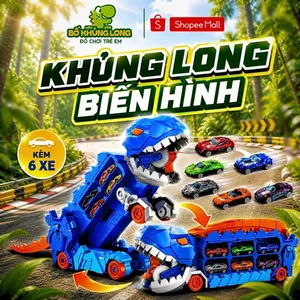 Khủng Long Nuốt Ô Tô Đồ Chơi Xe Khủng Long Biến Hình Kèm 6 Xe Xe Hotwheels Qùa Tặng Bé Trai Đồ Chơi Trẻ Em BỐ KHỦNG LONG