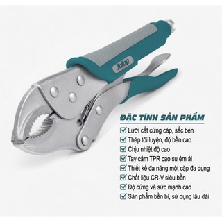 Kìm bấm chết JcTop thép CR-V tay cầm TPR bọc cao su 10"/250mm BC0110