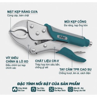 Kìm bấm chết JcTop thép CR-V tay cầm TPR bọc cao su 10"/250mm BC0110