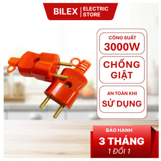 Phích cắm điện chịu tải 3000W Hinoki lõi đồng chống cháy phích cắm 2 chấu