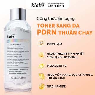 (Hàng Công TY) Nước Hoa Hồng Dear Klairs Freshly Juiced Vitamin Essence Toner 180ml Duduhouse