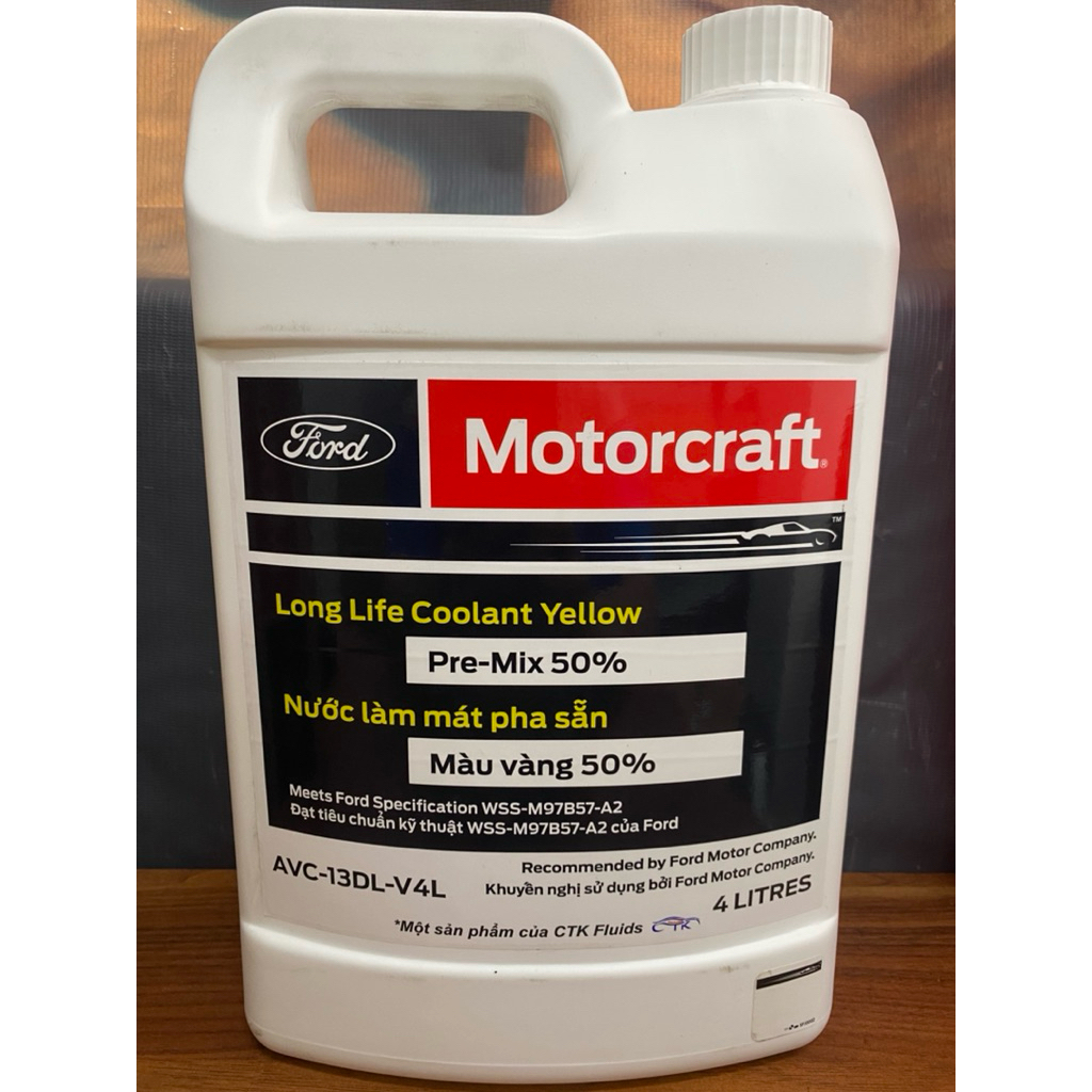 Nước Làm Mát Ford Motorcraft Màu Vàng (Yellow) Chính Hãng - Dành Cho Ranger, Everest, Explorer Đời Mới (Mã VC-13-G)