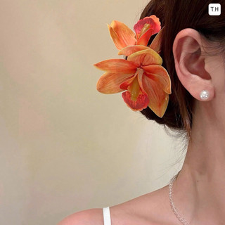 Kẹp tóc hoa lan hồ điệp phụ kiện đi biển hot trend dễ thương nhiều màu sắc