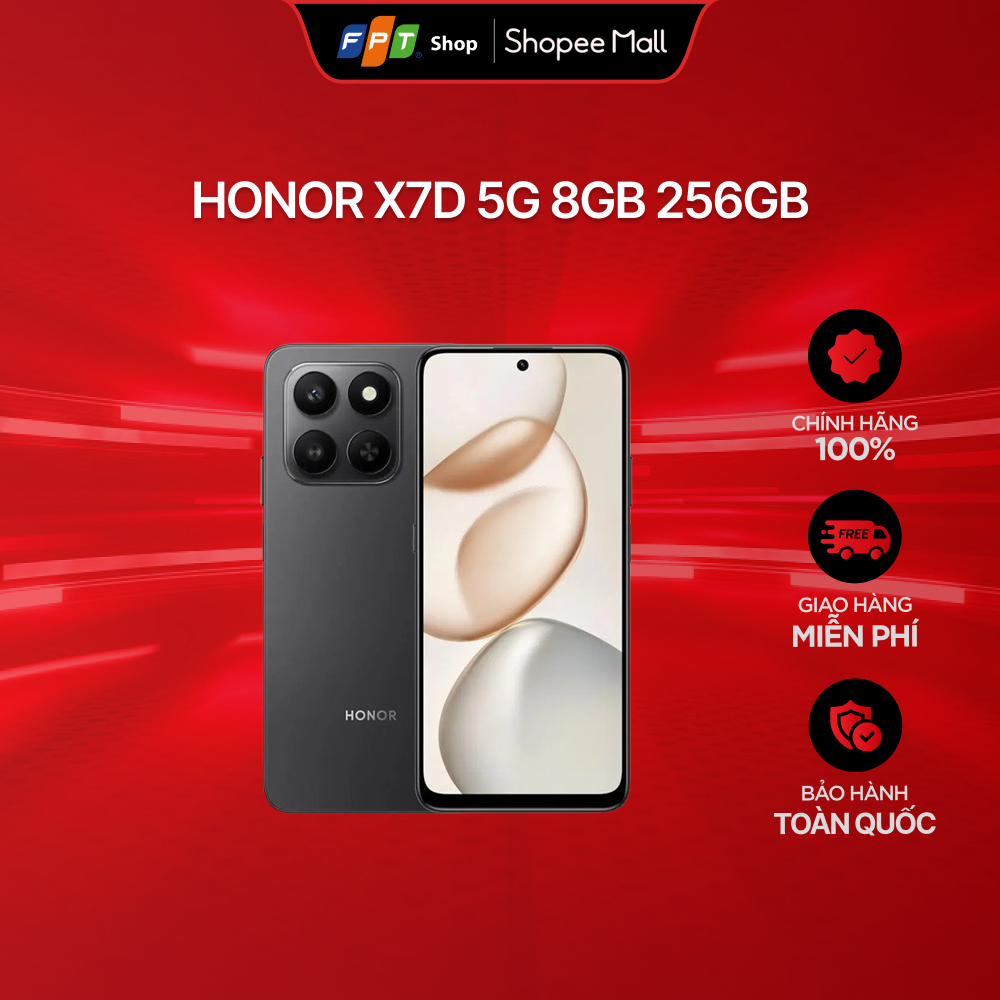 [Bảo hành toàn quốc] Điện thoại Honor X7d 5G 8GB 256GB