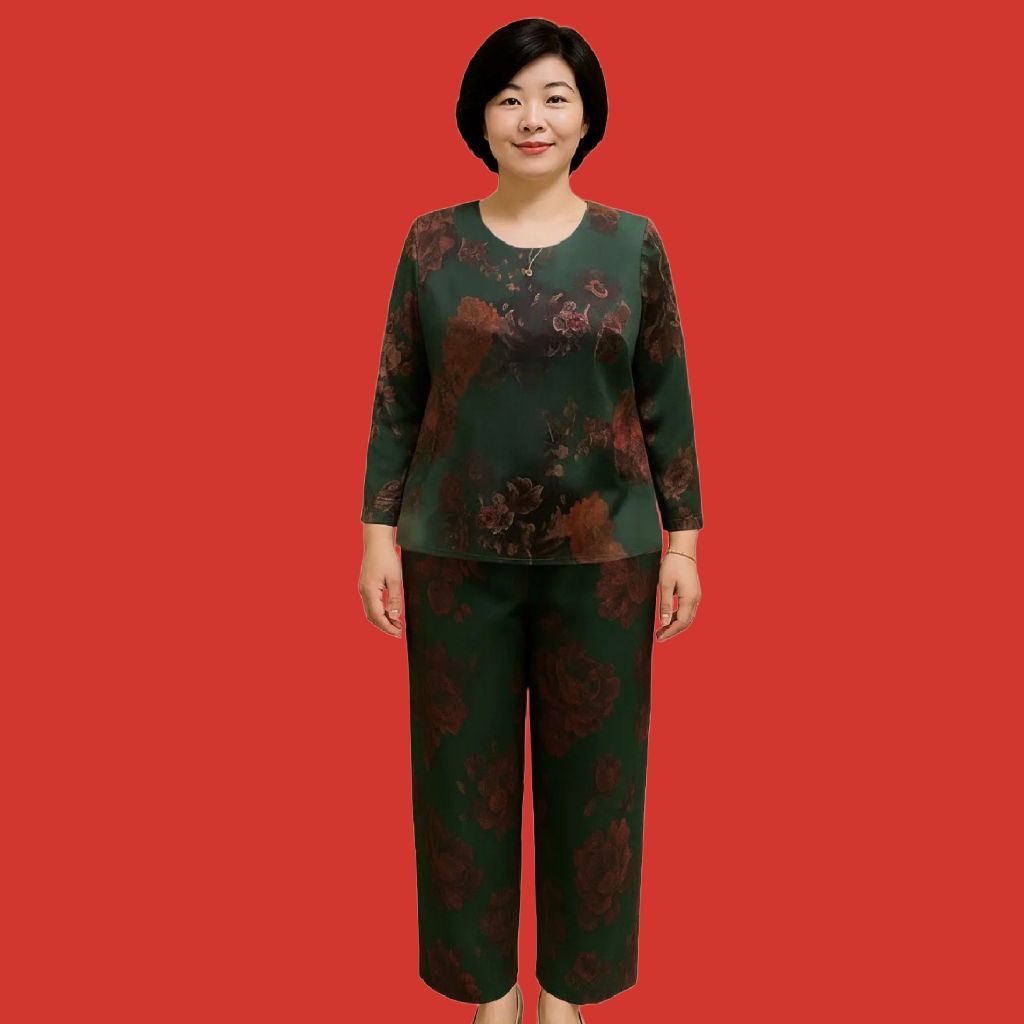 Đồ bộ hoa tay dài 𝗗𝗟 𝗙𝗮𝘀𝗵𝗶𝗼𝗻 Mã WD