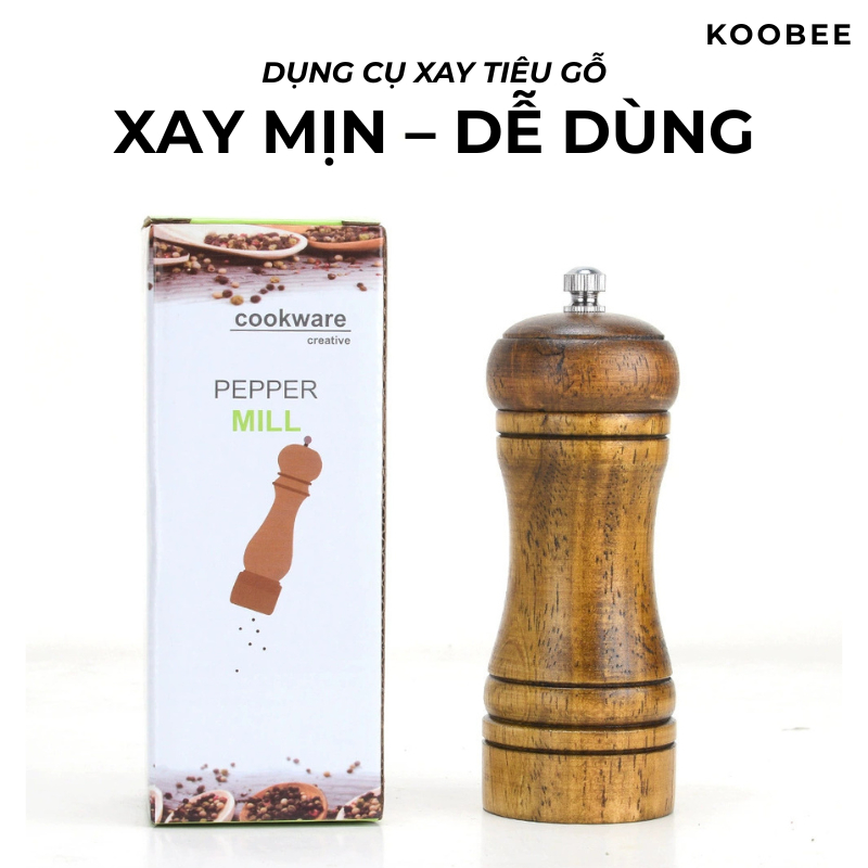 Dụng Cụ Xay Tiêu Cầm Tay Bằng Gỗ Sồi Tự Nhiên Cao Cấp - Lọ Xay Hạt Tiêu, Muối Hồng Để Bàn Cho Gia Đình, Nhà Hàng| 243