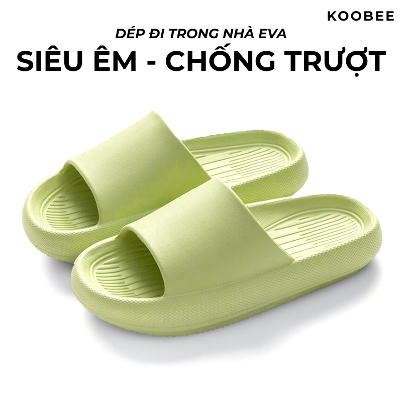[8 MÀU] Dép đi trong nhà nam nữ bằng nhựa EVA đế dày 4cm siêu êm siêu nhẹ chống trượt cao cấp | 206