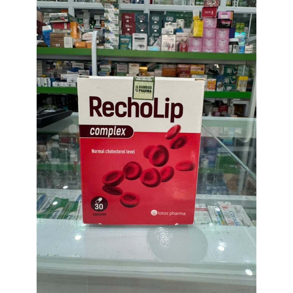 Viên Uống Hỗ Trợ Giảm Mỡ M/á/u-RECHOLIP COMPLEX . Hạ Cholesterol, Ngày uống 1 viên, Hộp 30 viên, Việt Nam