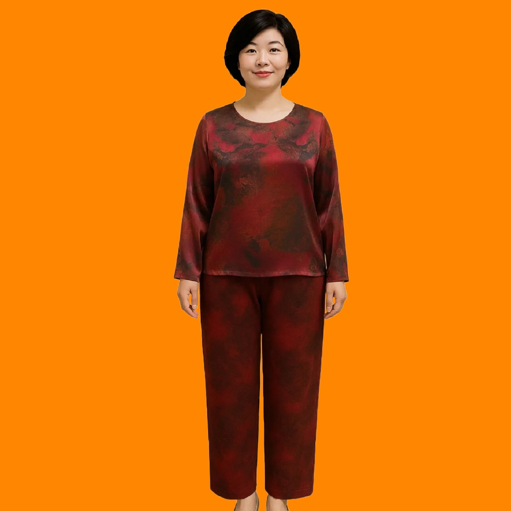 Đồ Bộ Trung Niên Cho Mẹ Dài Tay 𝗟𝗮𝗻𝗹𝗲𝗲 𝗙𝗮𝘀𝗵𝗶𝗼𝗻 Mã WD