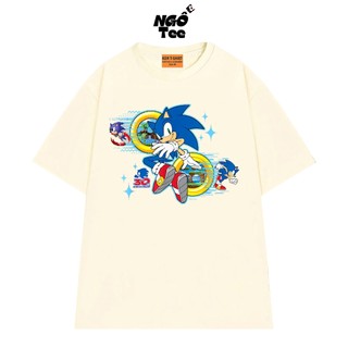 Áo Thun NGỐ TEE Kỉ Niệm 30 Năm Hoạt Hình Sonic Vải Cotton Cao Cấp Mềm Mịn Thoáng Mát
