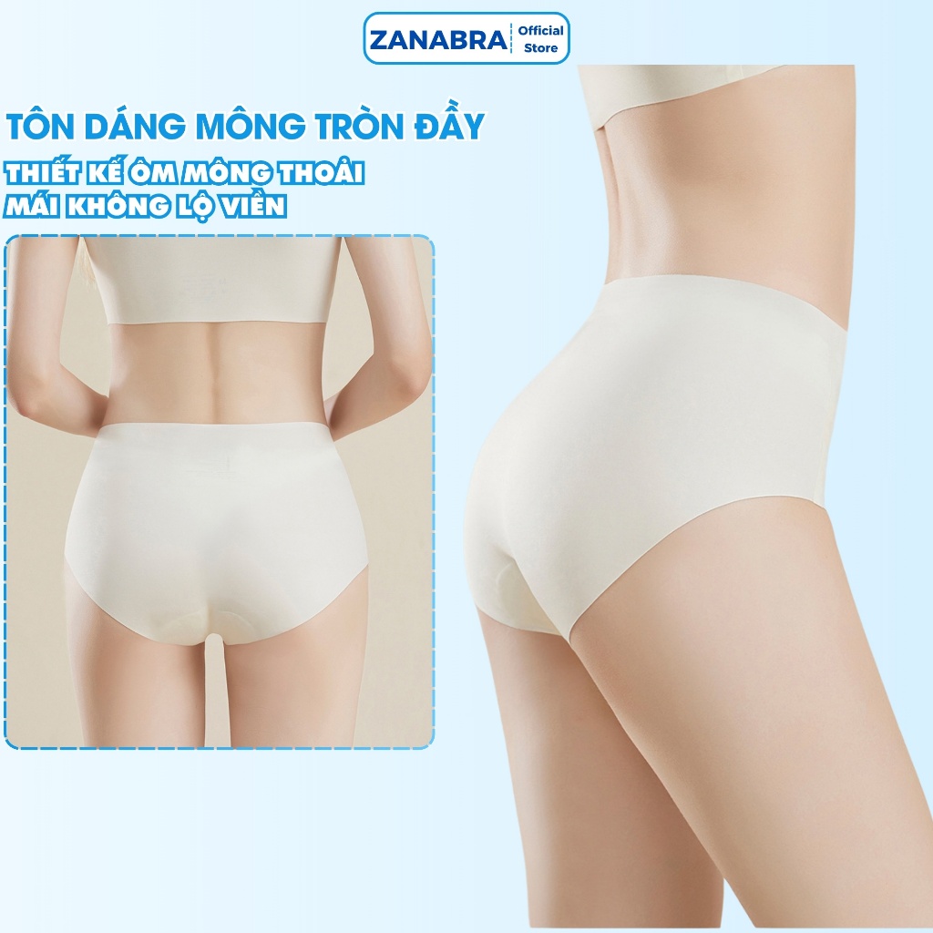 Combo 3 Quần Lót Nữ Đúc Su Cạp Vừa Không Lộ Viền - Set 3 Quần Lót Su Đáy Dán Chắc Chắn ZANABRA L059