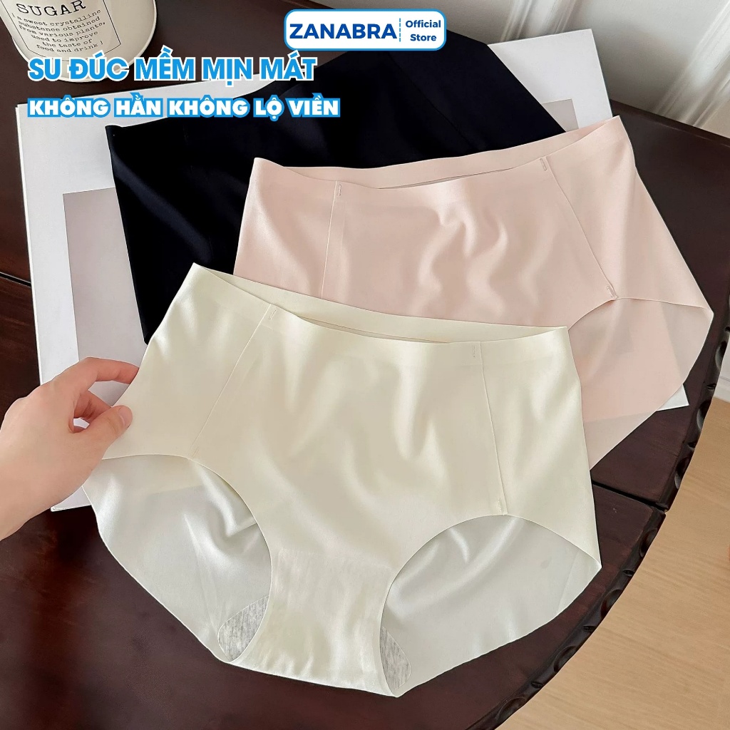 Combo 3 Quần Lót Nữ Đúc Su Cạp Vừa Không Lộ Viền - Set 3 Quần Lót Su Đáy Dán Chắc Chắn ZANABRA L059