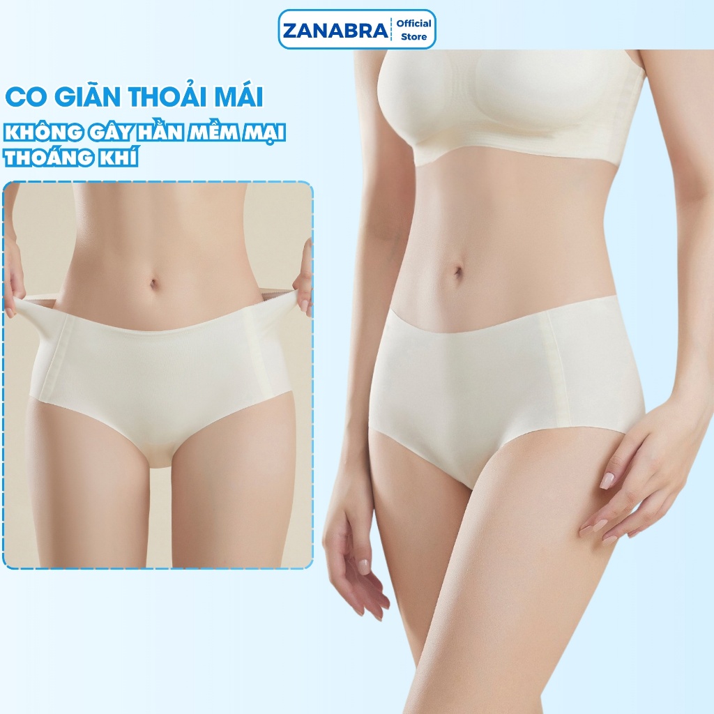 Combo 3 Quần Lót Nữ Đúc Su Cạp Vừa Không Lộ Viền - Set 3 Quần Lót Su Đáy Dán Chắc Chắn ZANABRA L059