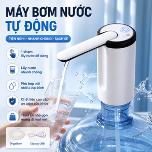 Máy bơm nước tự động cho bình nước, vòi lấy nước tiện lợi, thiết kế gọn nhẹ dùng cho gia đình, văn phòng