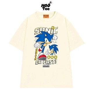 Áo Thun NGỐ TEE Hoạt Hình Sonic Go Fast Vải Cotton Mềm Mịn Mặc Thoáng Mát Form Unisex