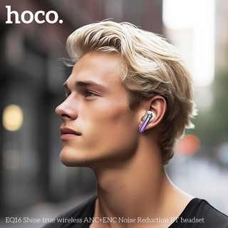 Tai nghe Bluetooth TWS Hoco EQ16 V5.3, Pin 7H, Thiết Kế đẹp mắt (Đen)