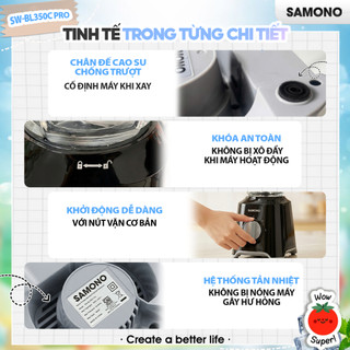 (Hỏa tốc T2-7) Máy xay sinh tố 3 cối 400W SAMONO SW-BL350C PRO