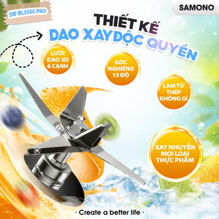 (Hỏa tốc T2-7) Máy xay sinh tố 3 cối 400W SAMONO SW-BL350C PRO
