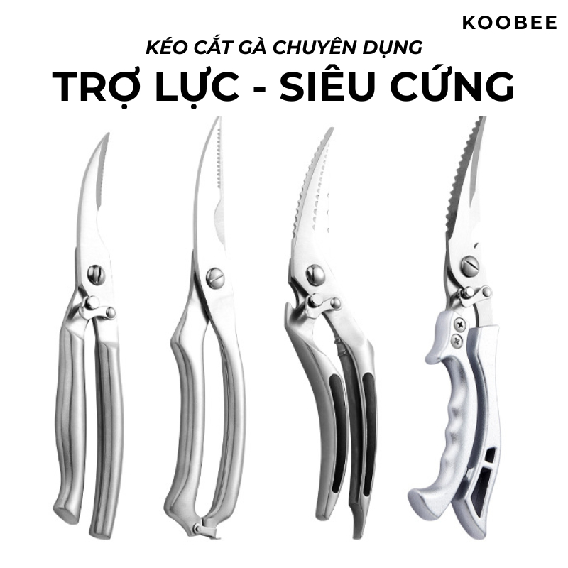 Kéo Cắt Gà Vịt Cao KOOBEE Làm Từ Thép Nhật Nguyên Khối Cứng Bền Siêu Sắc Thiết Kế Trợ Lực Tiện Dụng (NB29)