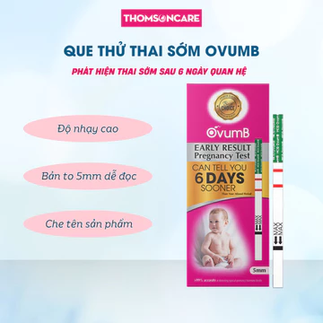 Que thử thai nhanh OvumB test thử thai sớm, chính xác, độ nhạy cao