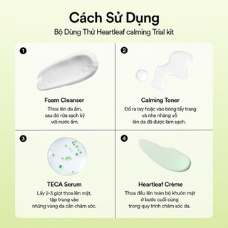 Bộ dưỡng da Abib Heartleaf Calming Trial Kit (4 món)