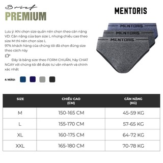 Quần Lót Nam MENTORIS Vải Thun Lạnh, Co Giãn 4 Chiều, Ôm Vừa Vặn MBF05