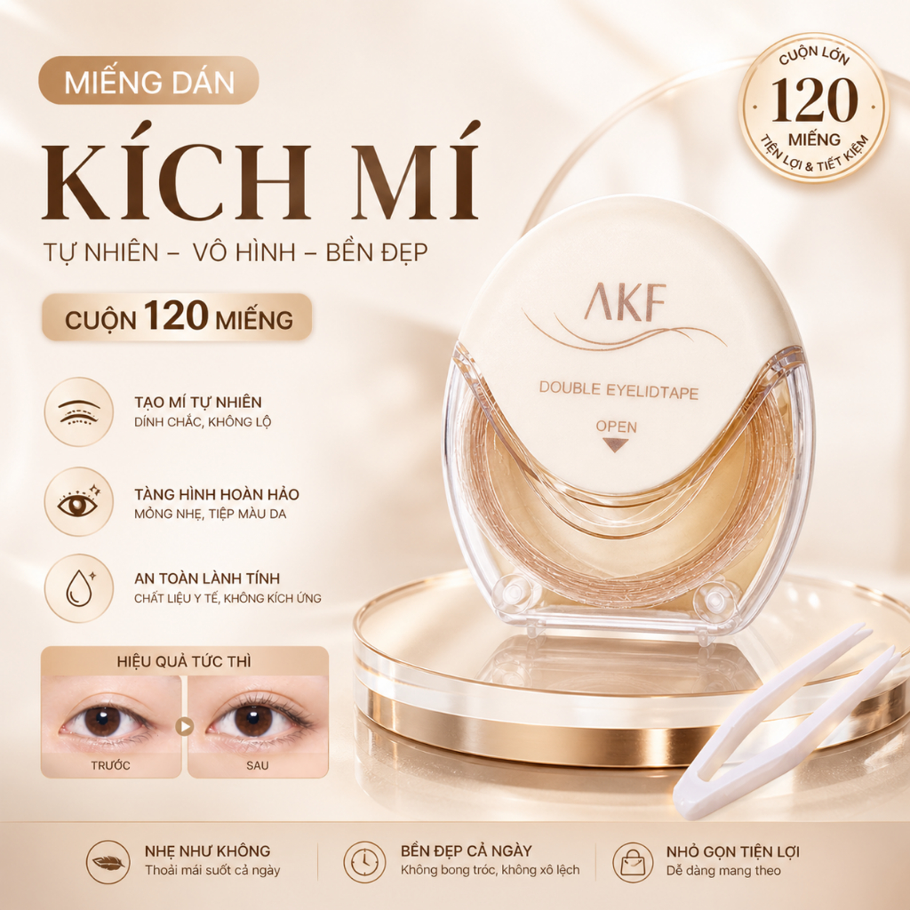 Kích Mí Vô Hình AKF – Tạo Mí Tự Nhiên, Không Lộ, Không Đau