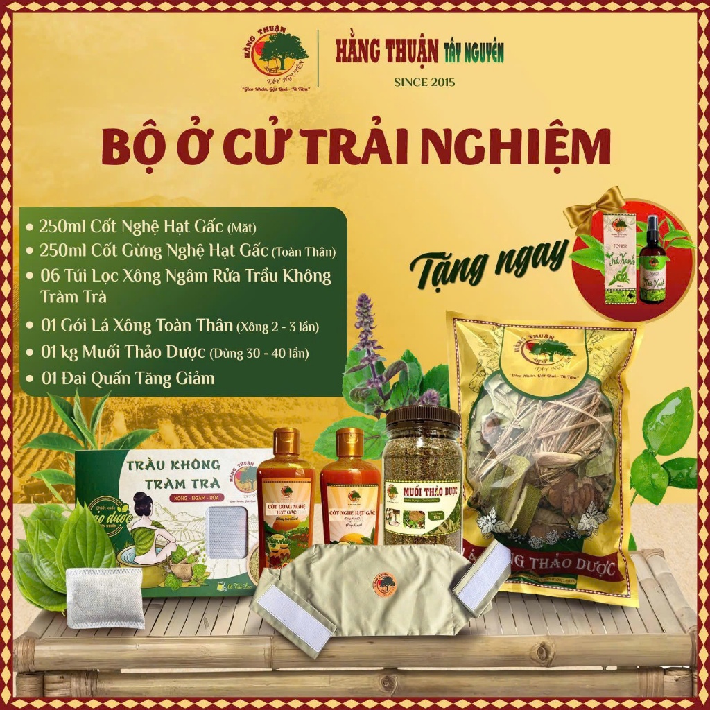 Combo 6 Sản Phẩm Chăm Sóc Da Cho Mẹ Sau Sinh, Bộ Trải Nghiệm - Tặng Toner Trà Xanh 100ml