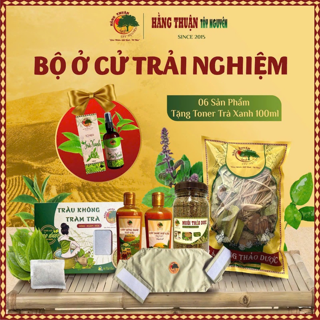 Combo 6 Sản Phẩm Chăm Sóc Da Cho Mẹ Sau Sinh, Bộ Trải Nghiệm - Tặng Toner Trà Xanh 100ml