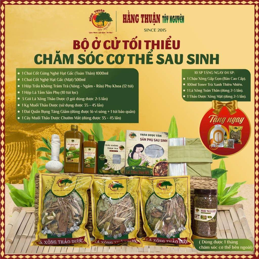 [Tặng kèm 4-7 sản phẩm] Combo Bộ Ở Cử Chăm Sóc Cho Mẹ Sau Sinh Hằng Thuận Tây Nguyên