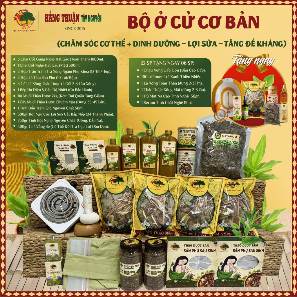 [Tặng kèm 4-7 sản phẩm] Combo Bộ Ở Cử Chăm Sóc Cho Mẹ Sau Sinh Hằng Thuận Tây Nguyên