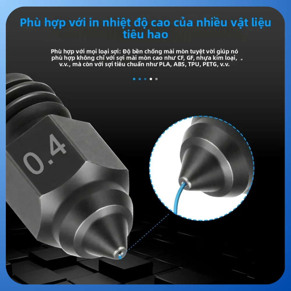 Hotend Thép Cứng / Đầu đùn nhựa / Vòi Phun 0,4mm Chịu Được Nhiệt Độ Cao cho Máy In 3D Creality Ender 5 Max  | NL3D