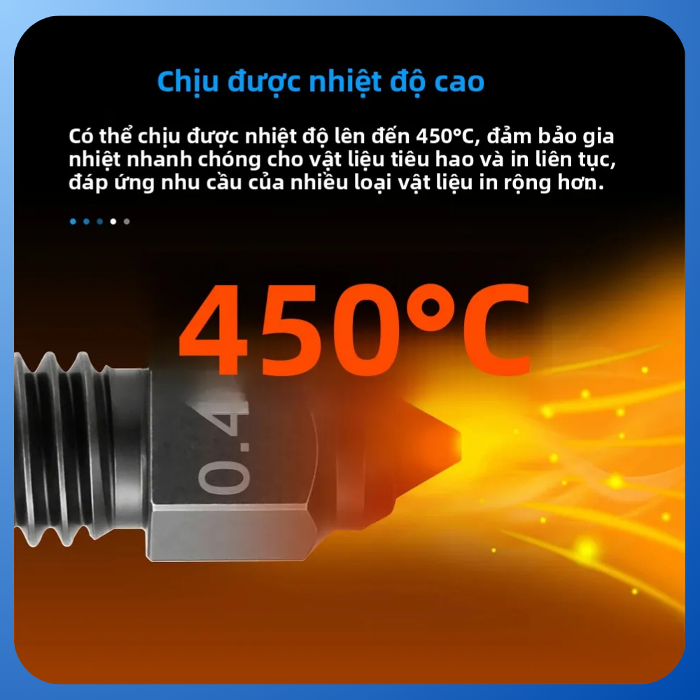 Hotend Thép Cứng / Đầu đùn nhựa / Vòi Phun 0,4mm Chịu Được Nhiệt Độ Cao cho Máy In 3D Creality Ender 5 Max  | NL3D