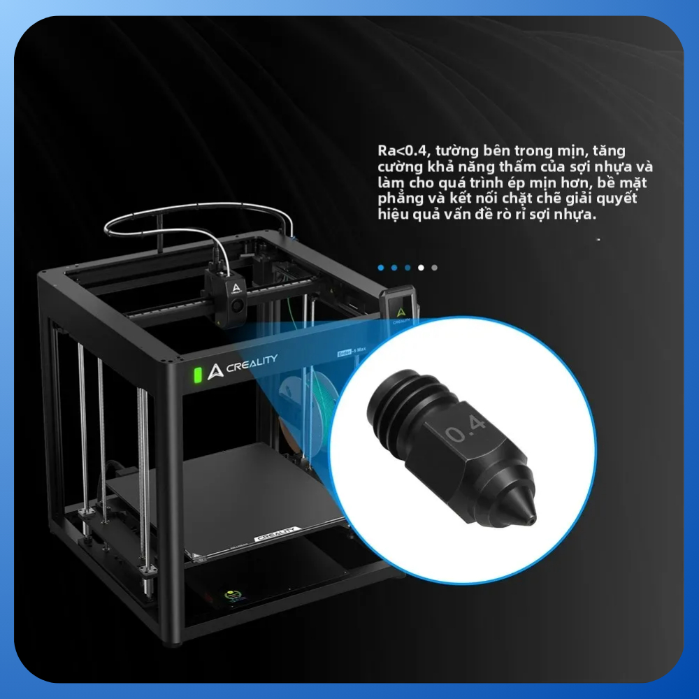 Hotend Thép Cứng / Đầu đùn nhựa / Vòi Phun 0,4mm Chịu Được Nhiệt Độ Cao cho Máy In 3D Creality Ender 5 Max  | NL3D