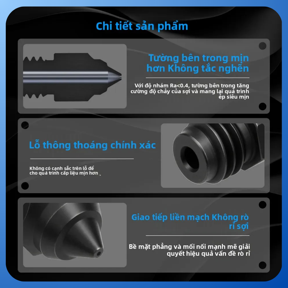 Hotend Thép Cứng / Đầu đùn nhựa / Vòi Phun 0,4mm Chịu Được Nhiệt Độ Cao cho Máy In 3D Creality Ender 5 Max  | NL3D
