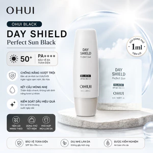 Combo Kem Chống Nắng Ohui Black Day Shield Perfect Sun Black 1ml - Combo 20Gói, 30Gói