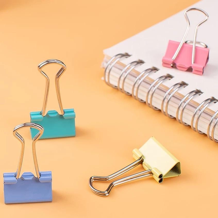 Kẹp bướm MÀU DELI 19MM , 32MM , 41MM/ 1 HỘP