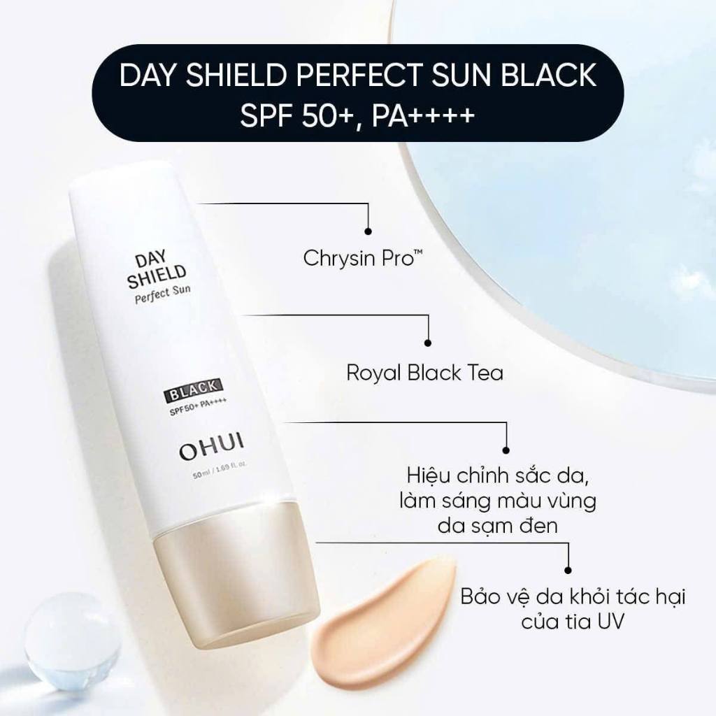 Combo Kem Chống Nắng Ohui Black Day Shield Perfect Sun Black 1ml - Combo 20Gói, 30Gói