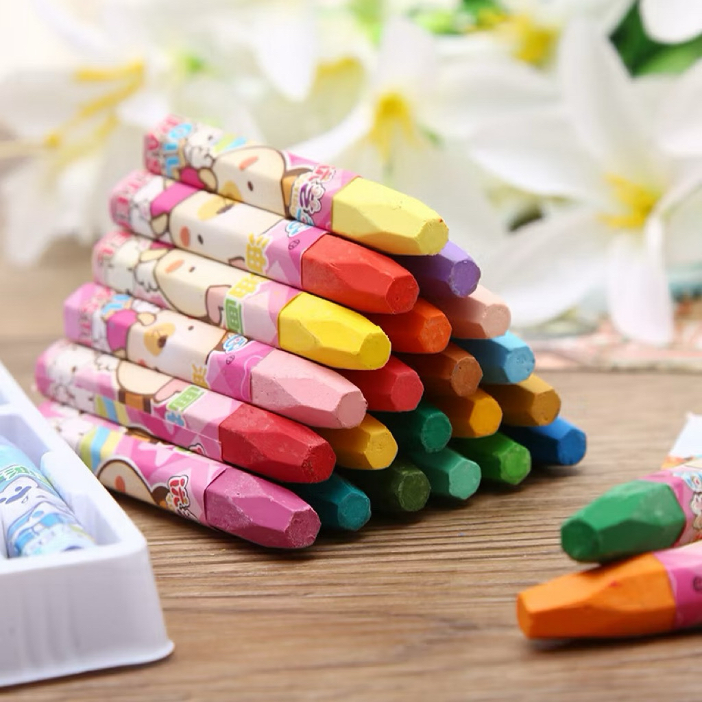 Bút Sáp Dầu Tô Chuẩn Màu Không Độc Hại Bảo Vệ Môi Trường 12 Màu Giá Rẻ