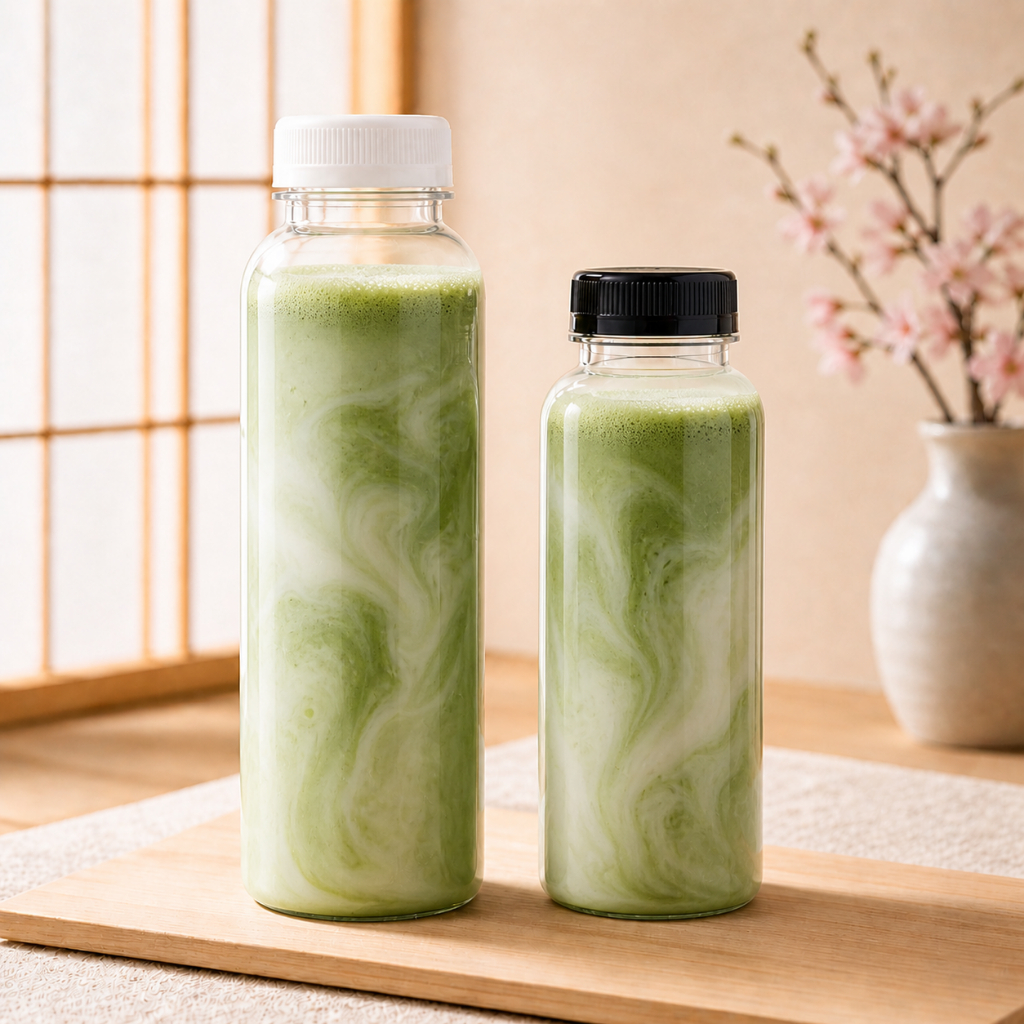 Combo 25 Chai Nhựa Tròn Ú 350ml/500ml Kèm Nắp – Chai Nhựa PET Phi 38 Đựng Nước Ép, Trà Sữa, Sữa Hạt