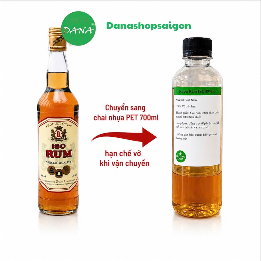 Hương Rum làm bánh Tiramisu, nấu ăn Rhum ISC 700ml | Shopee Việt Nam