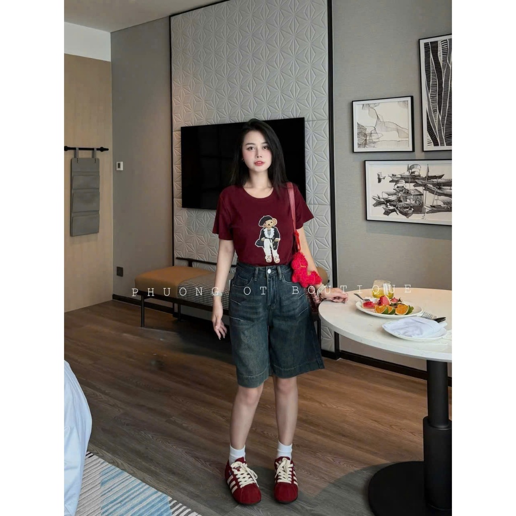 [Sẵn/QC] Quần Sooc Jeans Nữ Dáng Ngố Lửng Basic Dễ Phối Chất Mềm #652