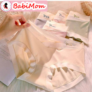 Quần lót bầu thun tăm lạnh cạp chéo Babimom sau sinh tránh chạm vết mổ đáy kháng khuẩn