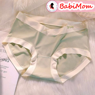 Quần lót bầu thun tăm lạnh cạp chéo Babimom sau sinh tránh chạm vết mổ đáy kháng khuẩn