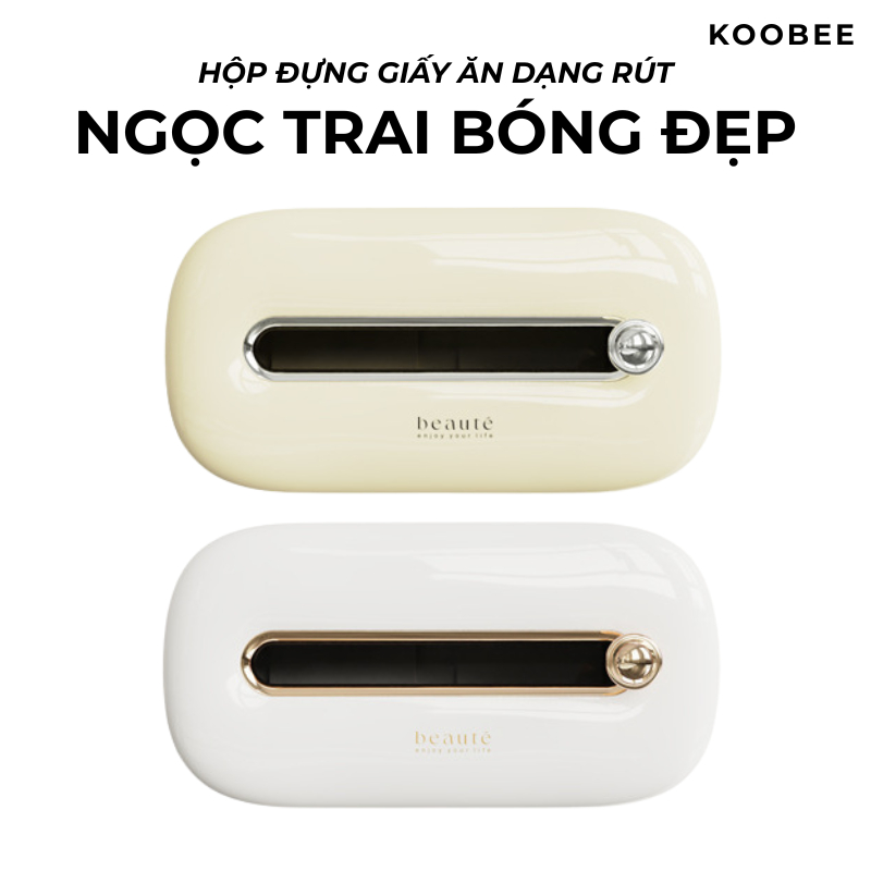 Hộp Đựng Giấy Ăn Để Bàn Treo Tường Dạng Rút Chất Liệu Ngọc Trai Sáng Bóng Sang Trọng Decor Trang Trí Phòng Cao Cấp | 175