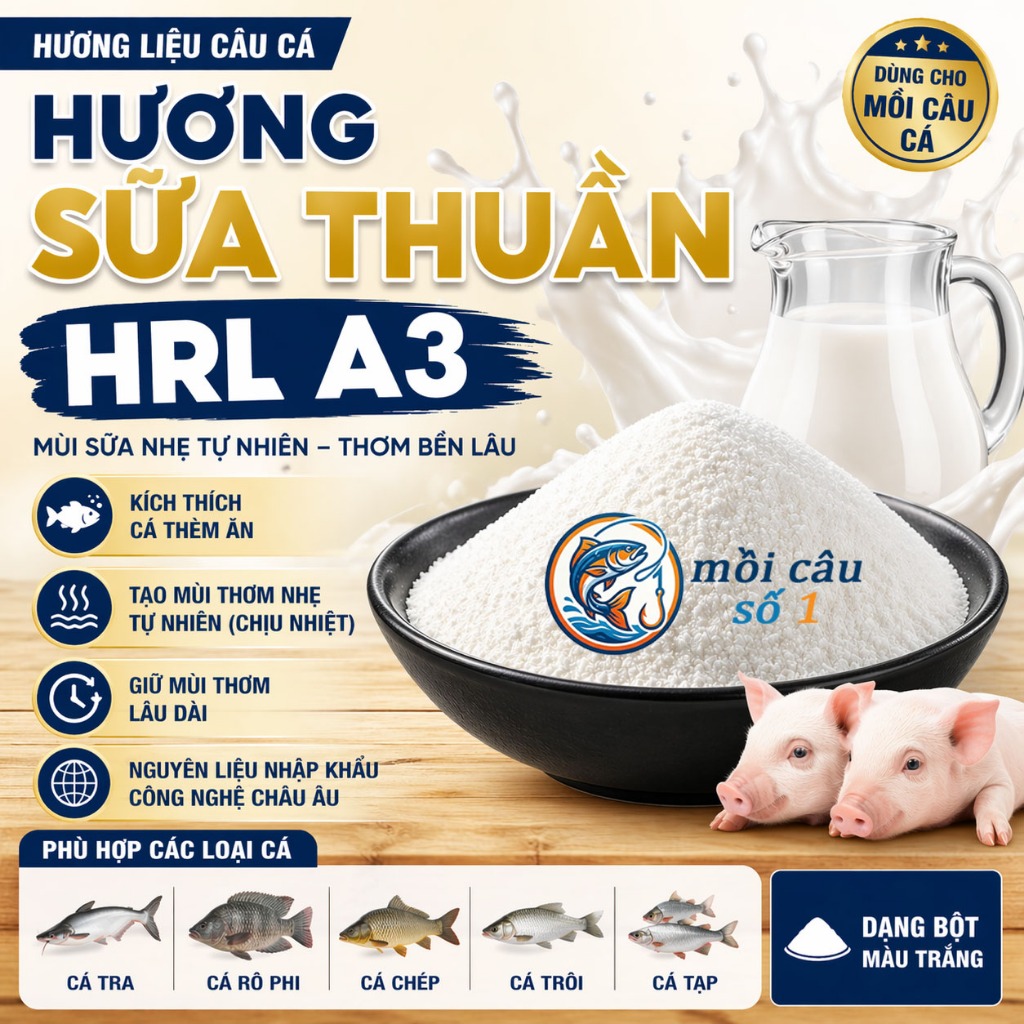 Tinh mùi sữa A3 đậm đặc - Dẫn dụ cá siêu tốc, giữ bền ổ - Hương sữa heo non câu cá | Feed Flavor A3