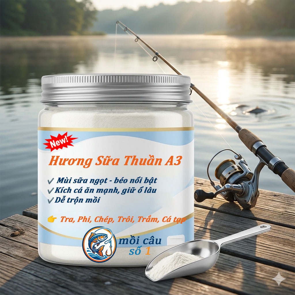 Tinh mùi sữa A3 đậm đặc - Dẫn dụ cá siêu tốc, giữ bền ổ - Hương sữa heo non câu cá | Feed Flavor A3