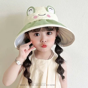 Mũ chống nắng trẻ em vành rộng hình gấu dễ thương, chống tia UV cho bé